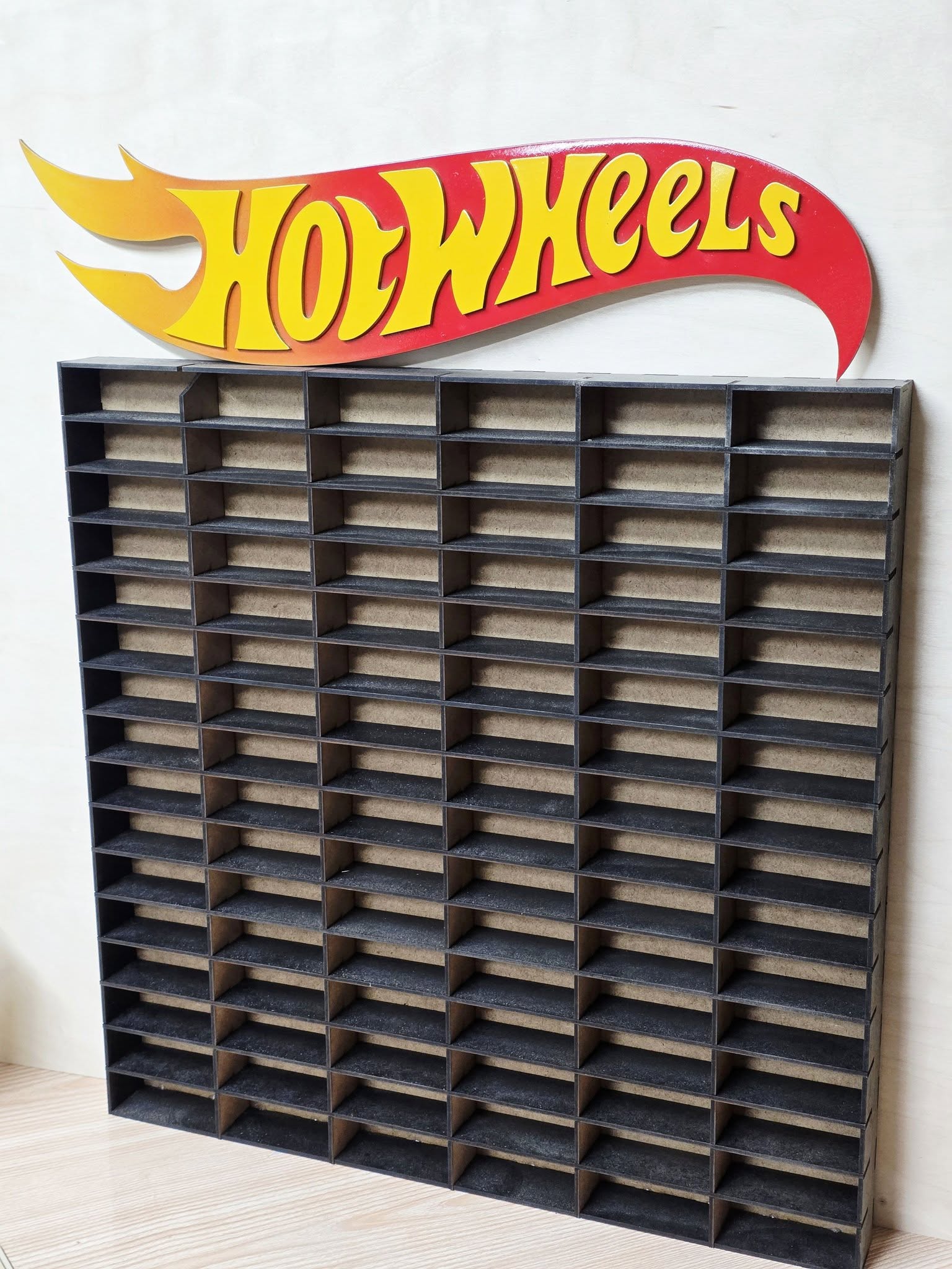 Laser cut file.Hot Wheels Display Shelf with 3D logo sign.Digital download
